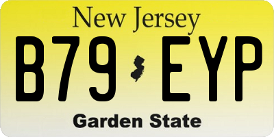 NJ license plate B79EYP