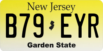 NJ license plate B79EYR