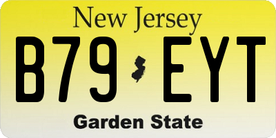 NJ license plate B79EYT