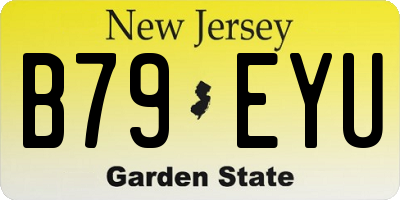 NJ license plate B79EYU