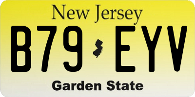 NJ license plate B79EYV