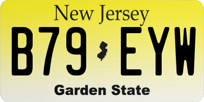 NJ license plate B79EYW