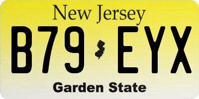 NJ license plate B79EYX