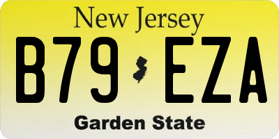 NJ license plate B79EZA