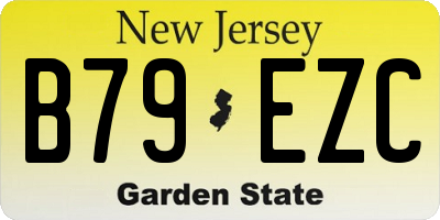 NJ license plate B79EZC