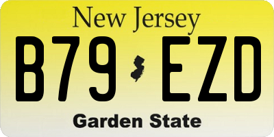 NJ license plate B79EZD