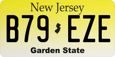 NJ license plate B79EZE
