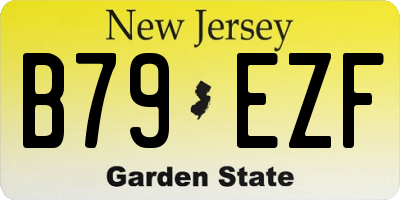 NJ license plate B79EZF