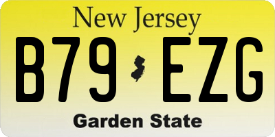 NJ license plate B79EZG