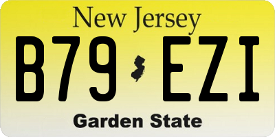 NJ license plate B79EZI