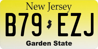 NJ license plate B79EZJ