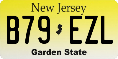 NJ license plate B79EZL