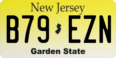 NJ license plate B79EZN