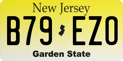 NJ license plate B79EZO