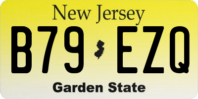 NJ license plate B79EZQ