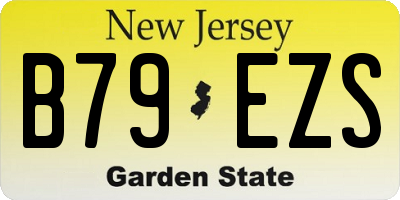 NJ license plate B79EZS
