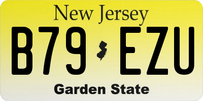 NJ license plate B79EZU