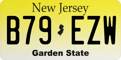 NJ license plate B79EZW