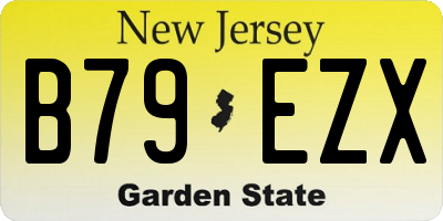 NJ license plate B79EZX