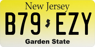 NJ license plate B79EZY