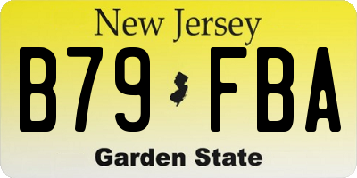 NJ license plate B79FBA