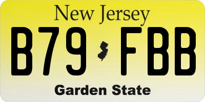 NJ license plate B79FBB