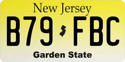 NJ license plate B79FBC