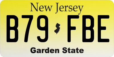 NJ license plate B79FBE