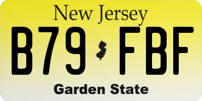 NJ license plate B79FBF