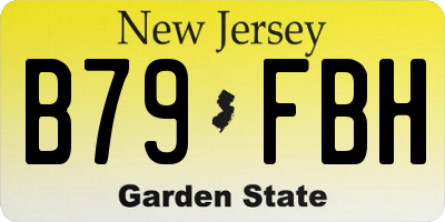 NJ license plate B79FBH