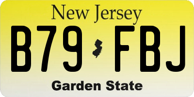 NJ license plate B79FBJ
