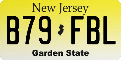 NJ license plate B79FBL