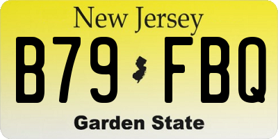 NJ license plate B79FBQ