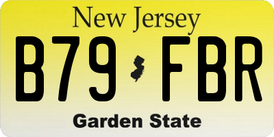 NJ license plate B79FBR