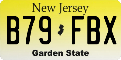 NJ license plate B79FBX