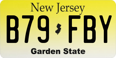 NJ license plate B79FBY