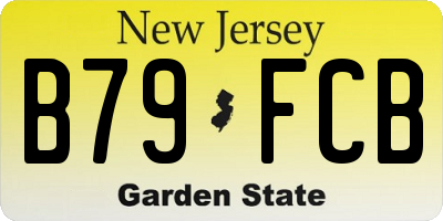 NJ license plate B79FCB