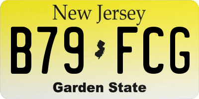 NJ license plate B79FCG