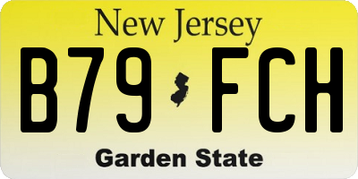 NJ license plate B79FCH