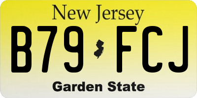 NJ license plate B79FCJ