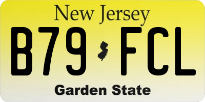 NJ license plate B79FCL