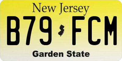 NJ license plate B79FCM