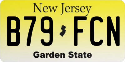 NJ license plate B79FCN