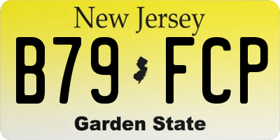 NJ license plate B79FCP