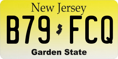 NJ license plate B79FCQ