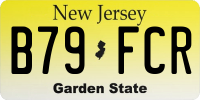 NJ license plate B79FCR