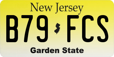 NJ license plate B79FCS