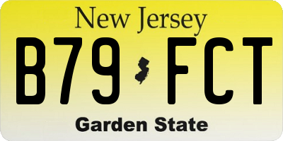 NJ license plate B79FCT