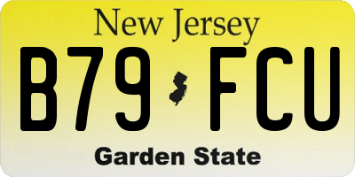 NJ license plate B79FCU