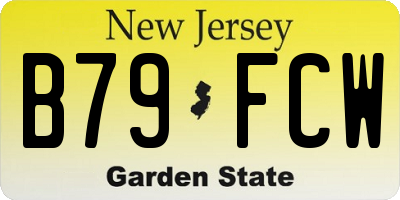 NJ license plate B79FCW